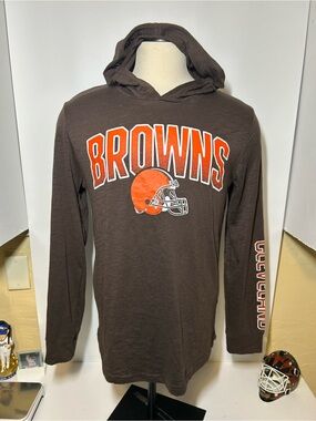 Cleveland Browns Men's Brown Hooded Long-Sleeve Pullover